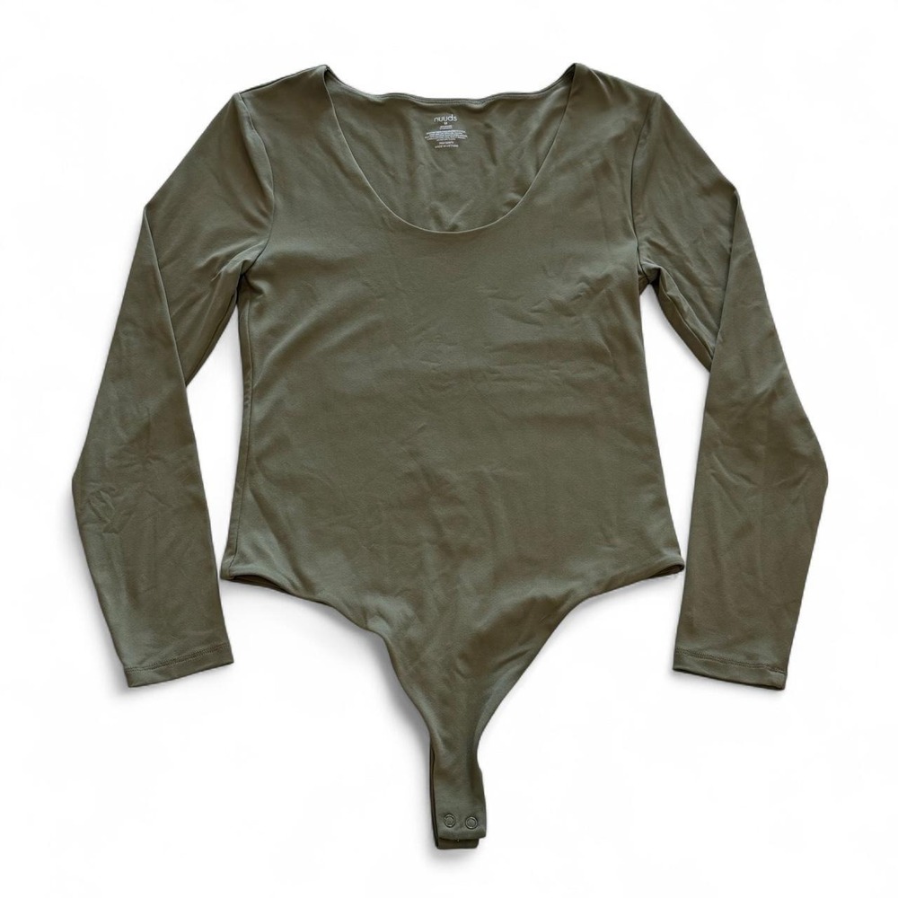 Nuuds Olive Green Scoop Bodysuit